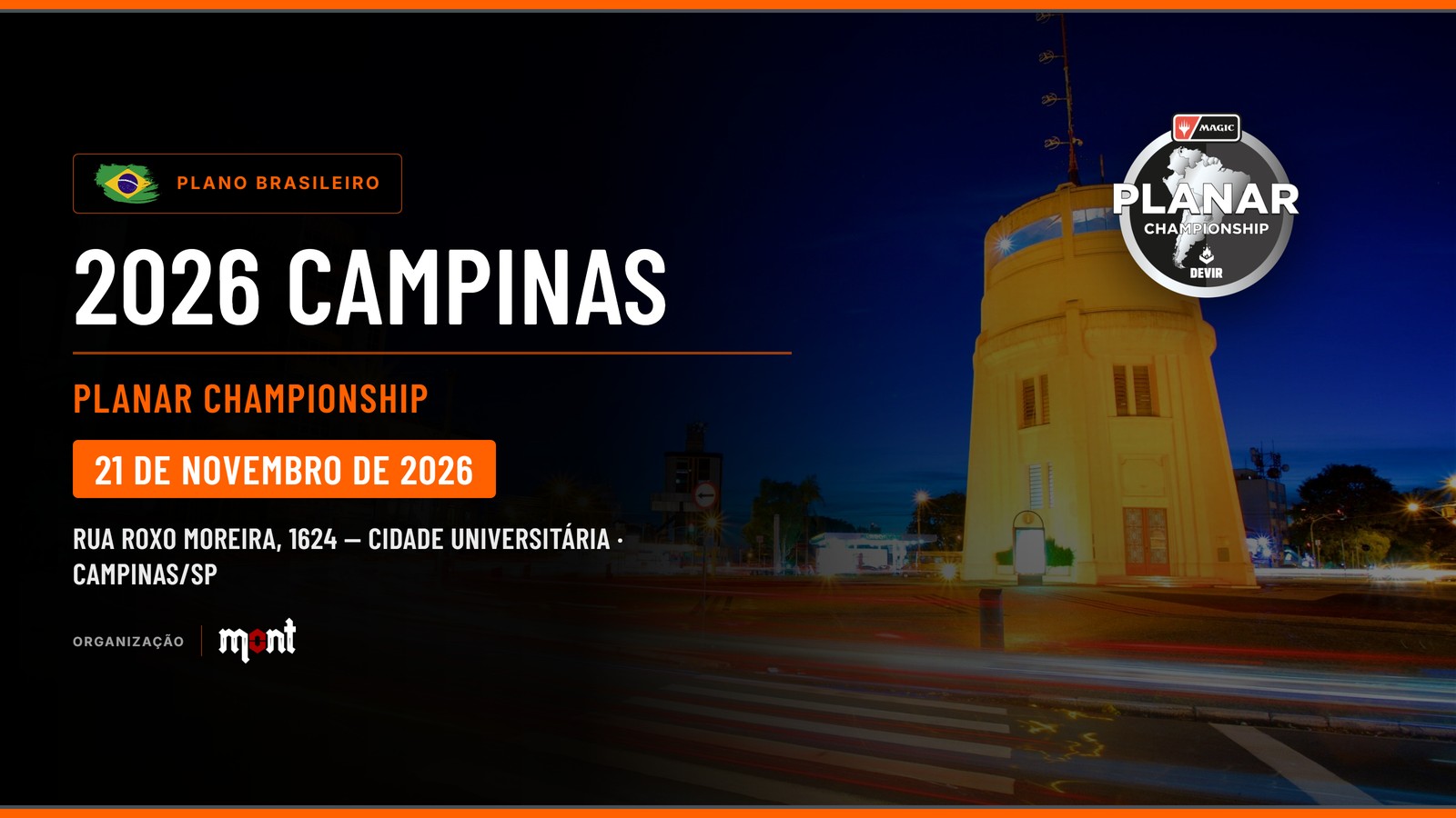 Banner do Planar Championship Brasil - Campinas 2026